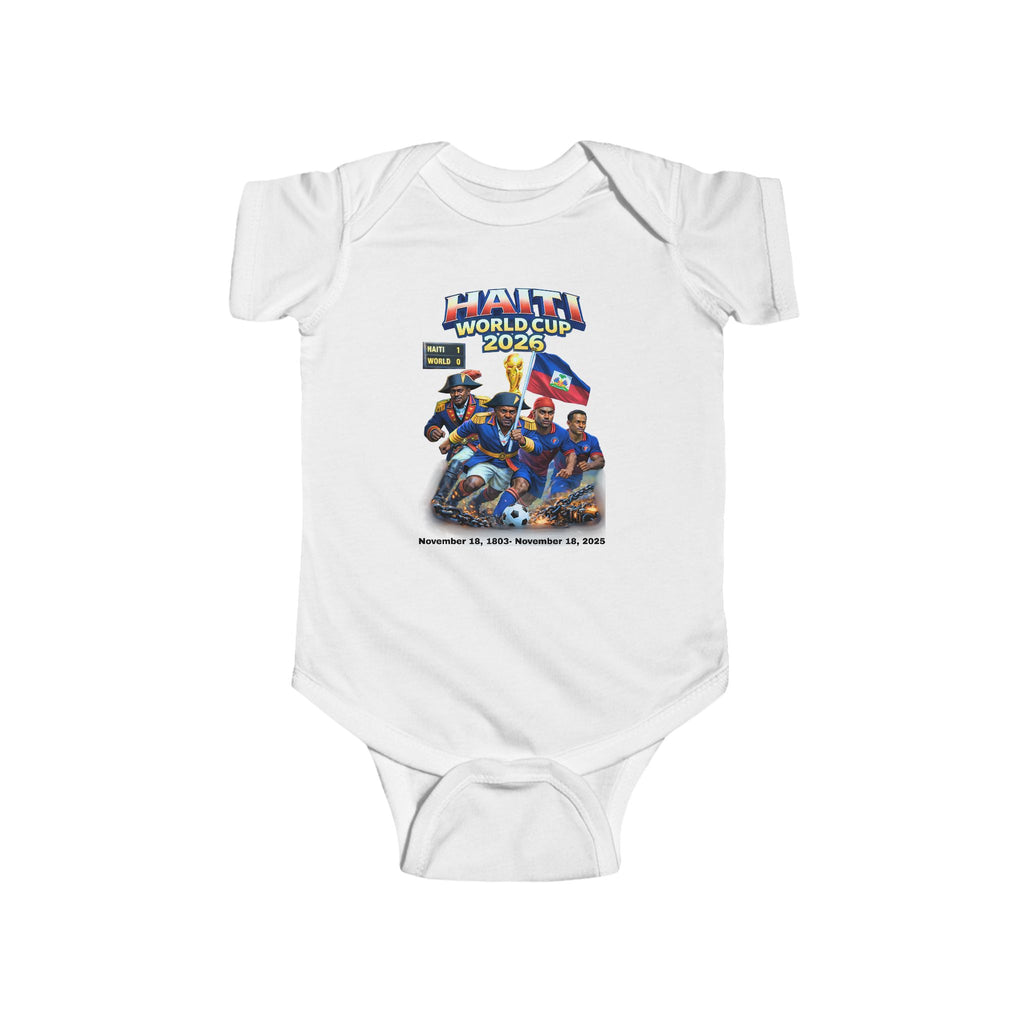 Front & Back Print - Ti Fan Ayiti World Cup 2026 Infant Bodysuit –