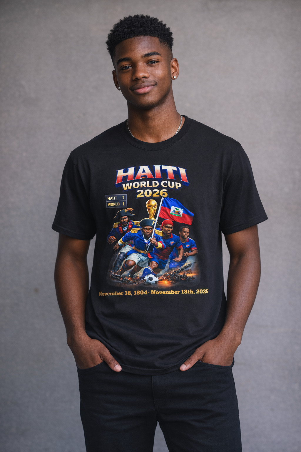 Front & Back Print - Ayiti Heroes World Cup 2026 Tee