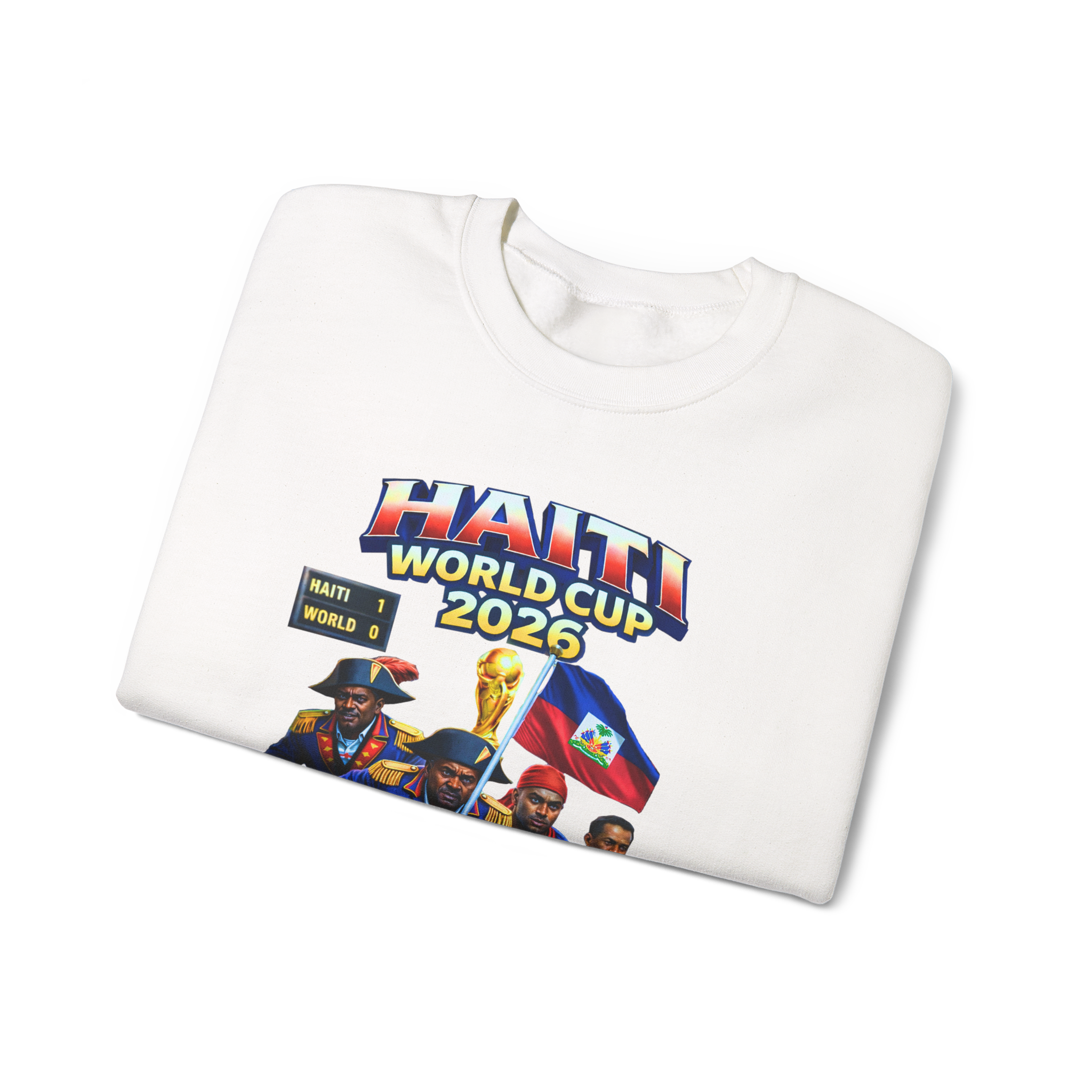 Front Print Only - Haiti World Cup 2026 Vintage Sweater Crewneck