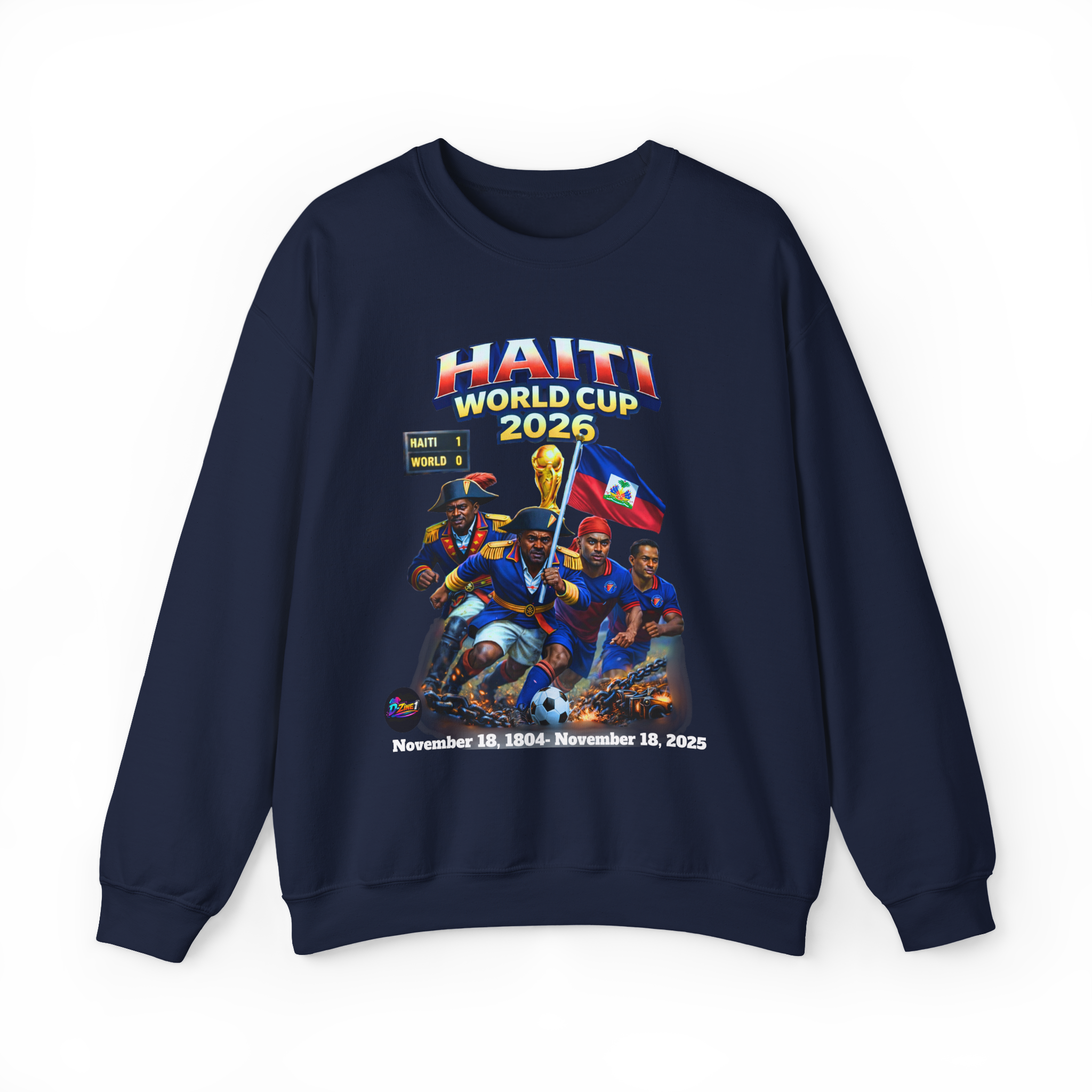 Front & Back Print - Haiti World Cup 2026 Vintage Sweater Crewneck