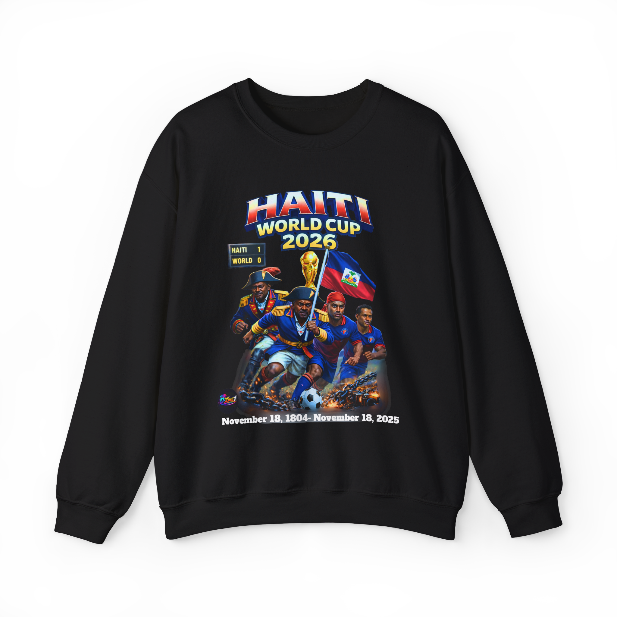 Front & Back Print - Haiti World Cup 2026 Vintage Sweater Crewneck
