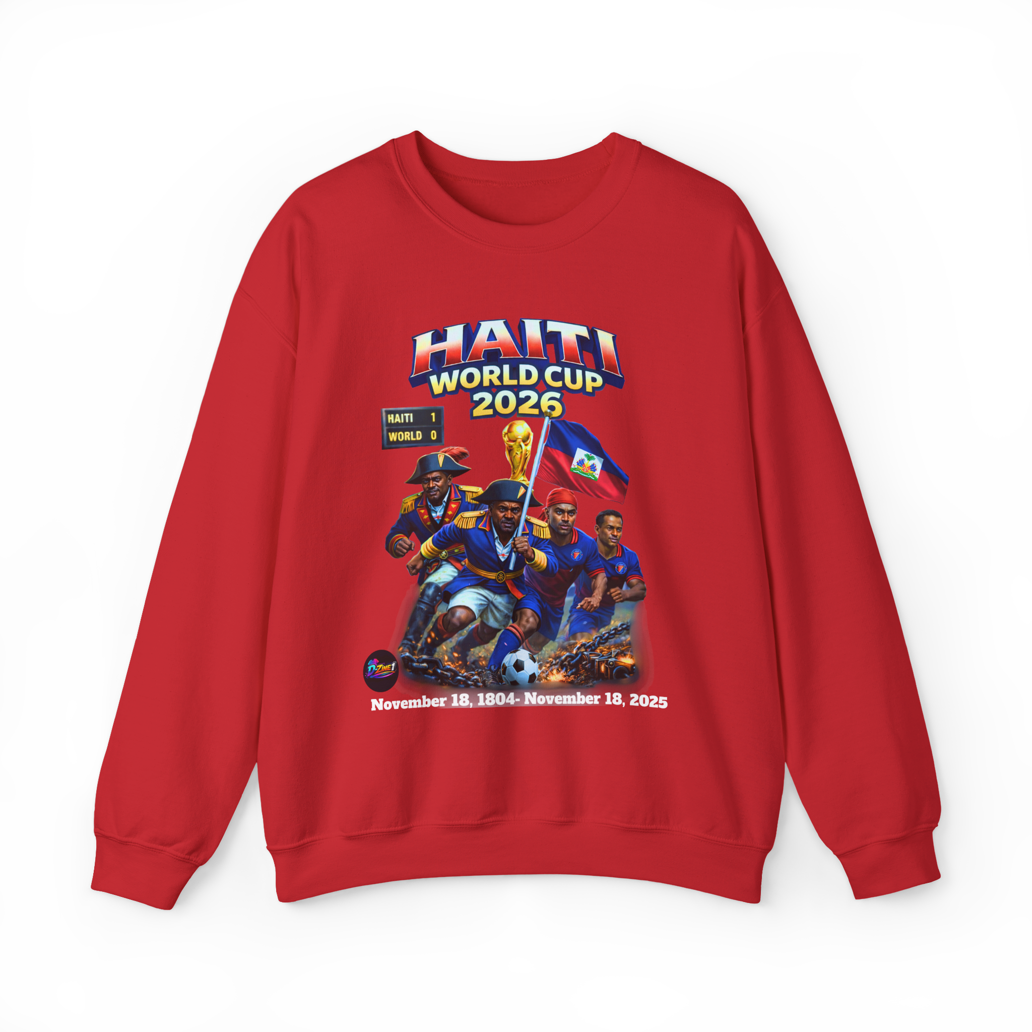 Front & Back Print - Haiti World Cup 2026 Vintage Sweater Crewneck