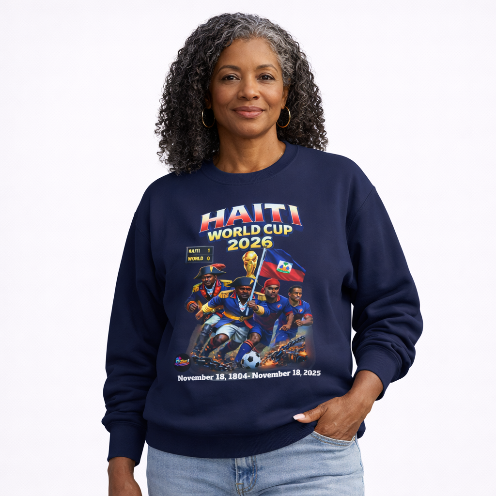 Front & Back Print - Haiti World Cup 2026 Vintage Sweater Crewneck