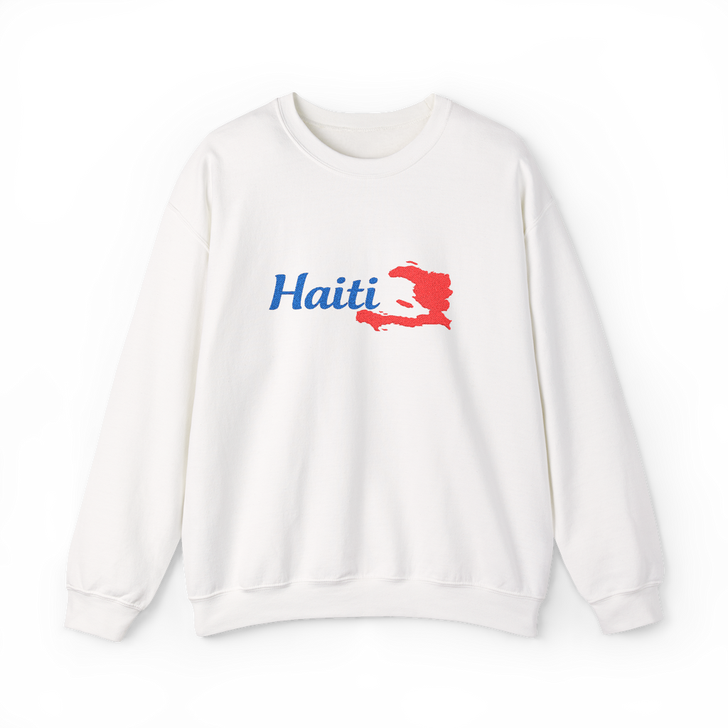 Unisex Heavy Blend™Haiti Signature Embroidery Sweatshirt/ Crewneck Sweatshirt