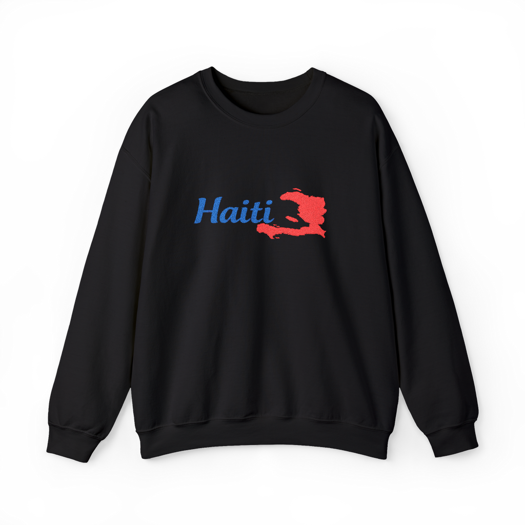 Unisex Heavy Blend™Haiti Signature Embroidery Sweatshirt/ Crewneck Sweatshirt