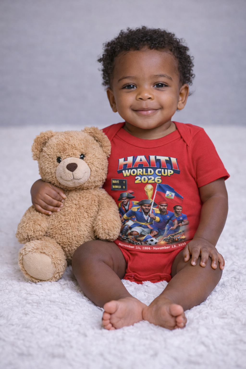 Front & Back Print - Ti Fan Ayiti World Cup 2026 Infant Bodysuit –